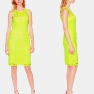 J.Crew collection Neon Yellow sheath Lace Dress NEW